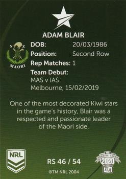 2020 NRL Traders - Representative Stars #RS46 Adam Blair Back